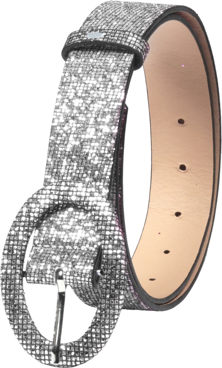 Riem Glitter Zilver - Disco Accessoire - Fout Feest