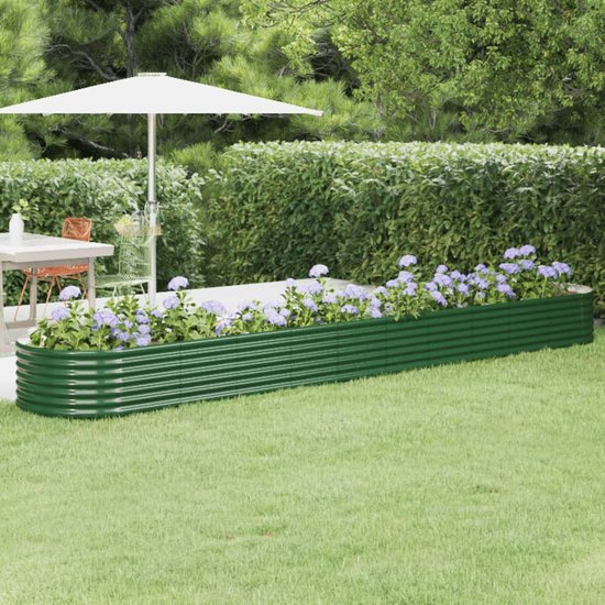 vidaXL Plantenbak 100x100x30 cm staal Plantenbak - P