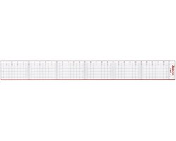 Aristo snijliniaal - lengte 30cm - mm/cm schaalverdeling - glashelder plexiglas - met stalen kant - AR-15430