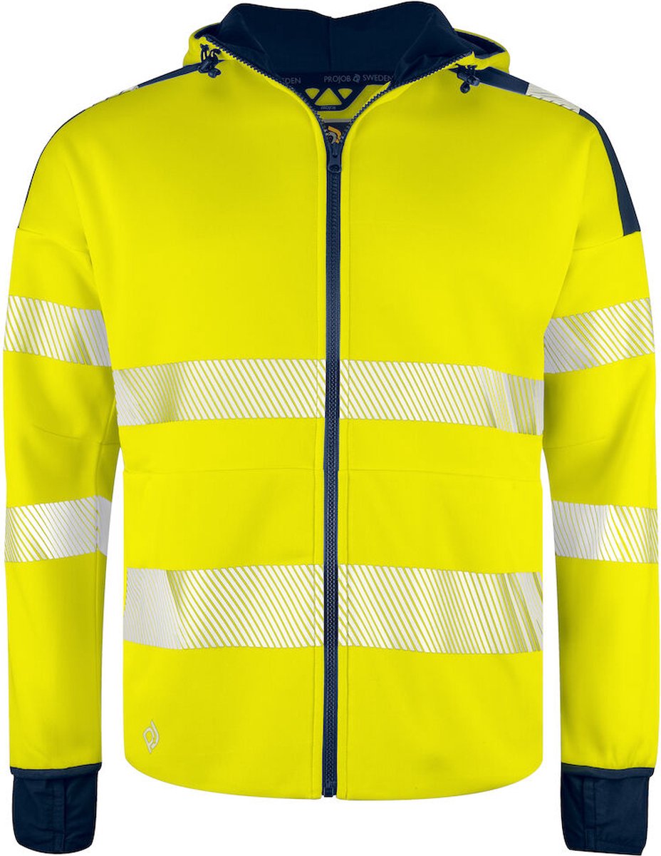 ProJob 6110 SIGNALISATIEHOODIE EN ISO 20471 KLASSE 3 646110 /Marine Geel