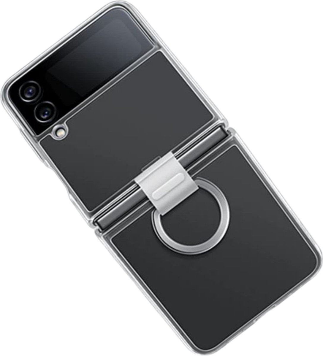 Samsung Clear Cover met Ring - Samsung Galaxy Z Flip4 - Transparant