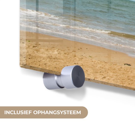 MuchoWow® Peinture sur verre 60x40 cm - Peinture sur verre acrylique - Plage - Été - Nuages ​​- Photo sur verre - Peintures