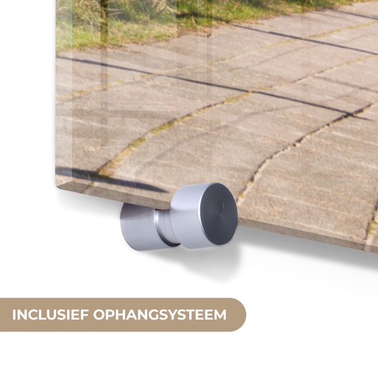 MuchoWow® Peinture sur verre 60x80 cm - Tableau acrylique - Plage - Mer - Phare - Nederland - Photo sur verre - Décoration murale salon - Décoration murale chambre - Tableaux