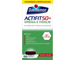 Davitamon Davitamon Actifit 50+ Omega3 - Multivitamine voor 50 plussers - 150 capsules - Voedingssupplement - 150 stuks