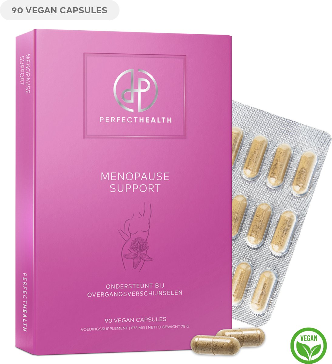 Goedkoopste Perfect Health - Overgang Tabletten - 90 Ginseng Capsules - Tegen Ongemakken bij Menstruatie - Angelica Sinensis - Vegan Dong Quai Menopauze Supplement