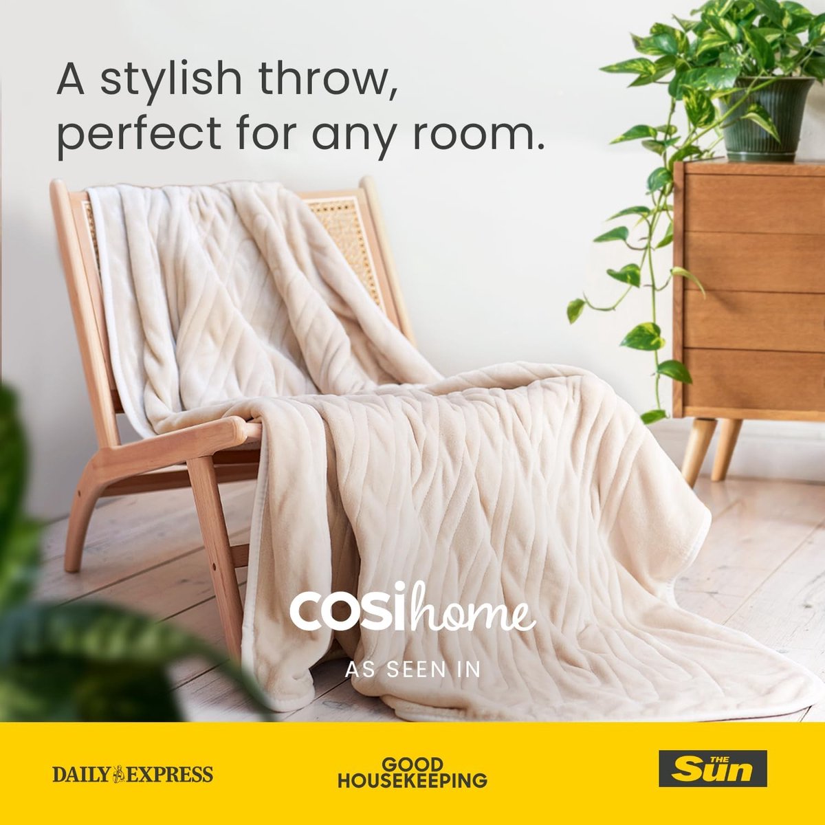 Cosi Home – Elektrische Deken – Luxe Zachte Fleece - 180 x 130 cm Warmtedeken met 10 Warmtestanden, 10-Uurs Timer en Oververhittingsbeveiliging – Machinewasbaar – Beige – foto 4