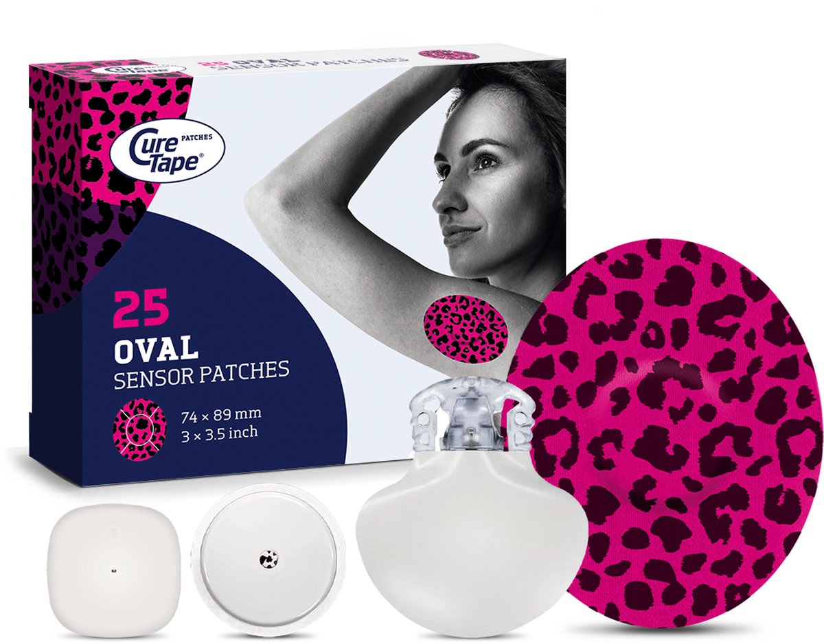 Goedkoopste CureTape Patches ART - Sensor Pleisters - Leopard - Pleisters voor Freestyle Libre, Dexcom en Medtronic Guardian sensoren - 25 Stuk(s