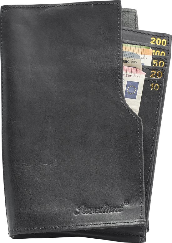Pavelinni Gladiator - Portefeuille en cuir pour billets de banque - noir