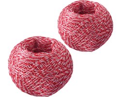 Westmark Keukentouw/rolladetouw, 2 stuks, speciaal garen, polyester, lengte: 60 m, rood/wit, 15192260