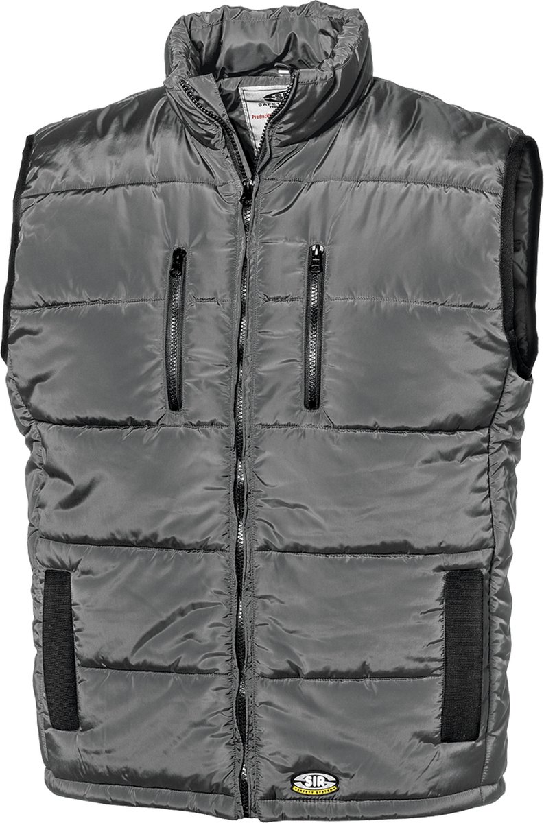SIR SAFETY KENDO Bodywarmer Werkjas HEREN Veiligheidsjas Donkergrijs - Waterafstotend - Verstelbaar Trekkoord - Meerdere Zakken