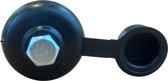Vis pour tôle ondulée 177/51 - galvanisées 7x110mm avec anneau et capuchon noir - emballées par 25 pcs