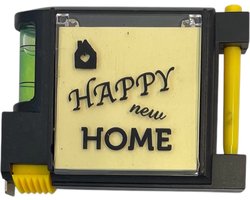 Rolmaat 2 meter met tekst: Happy New Home - verhuizen- verjaardag - nieuwe woning - nieuw huis - klussen - klushuis - cadeau