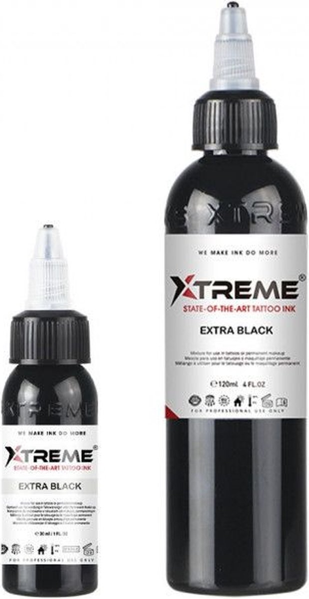 XTreme Ink - Extra Black 120ml - Zwart Tattoo Inkt