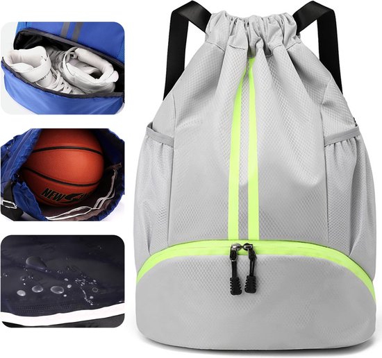 MIER Basketbalrugzak tassen sport gym rugzakken met schoenenvak en balhouder voor volwassen mannen grote voetbaltas, zwart