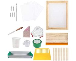 Zeefdruk Startpakket - Zeefdrukraam - Complete Set Voor Beginners Om Creatieve Prints Te Maken
