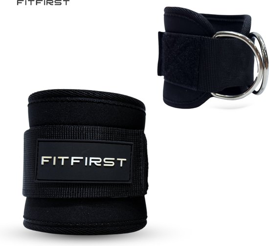FitFirst Ankle Straps Met Extra Padding | Enkel Straps Met D Ringen Voor Meer Comfort| Fitness Enkelband | Fitness en Krachttraining Enkelband