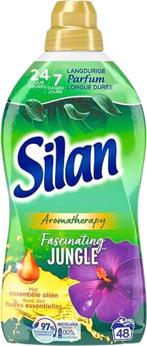 Silan Aromatherapy - Wasverzachter - Fascinating Jungle - Essentiële Oliën en Langdurige Parfum - 48 Wasbeurten - 1.056L