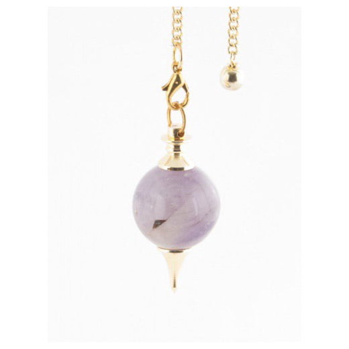 Amethist bal pendel met ketting