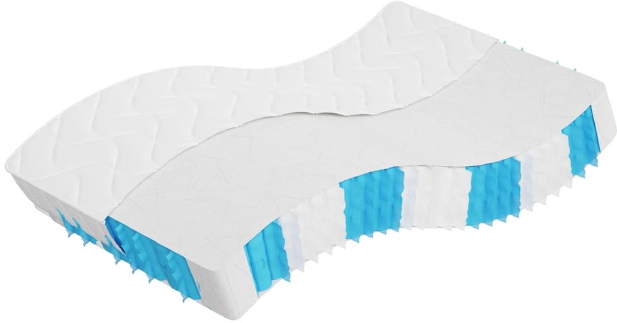 vidaXL Pocketveringmatras - 140x190 cm - Middelhard Pocketveringmatras - Pocketveringmatrassen - Matras Pocketvering - Matras Pocketveren