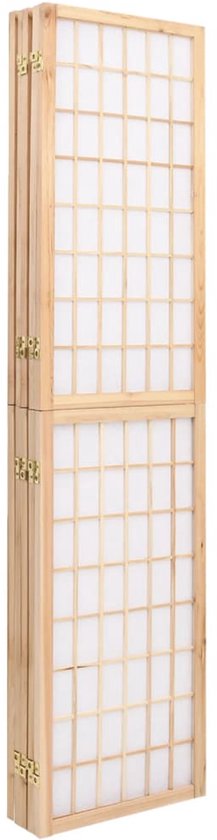 vidaXL de séparation de pièce de style japonais - 5 panneaux - 200 x 170 cm - Paravent de confidentialité - Cloison de séparation en bois - Paravent pliable