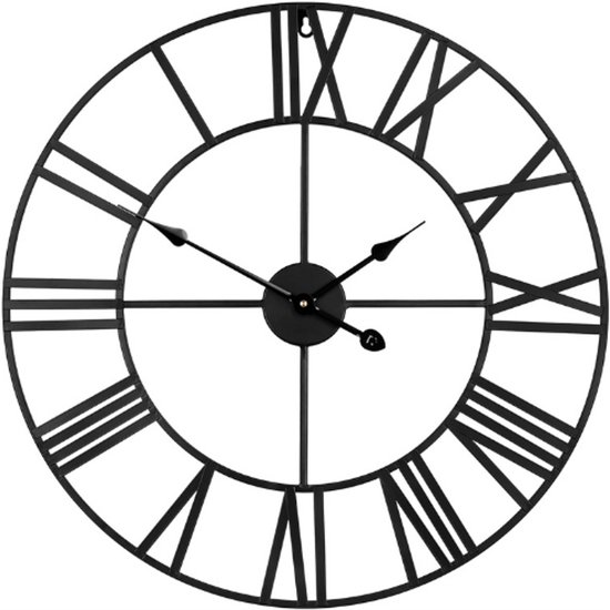 Analoge Wandklok Stil Alecto AK-10 Grote Analoge Wandklok - Wandklok Voor De Woonkamer Met Een Diameter Van 30 Cm - Grote Wijzerplaat Met Stil Quartz