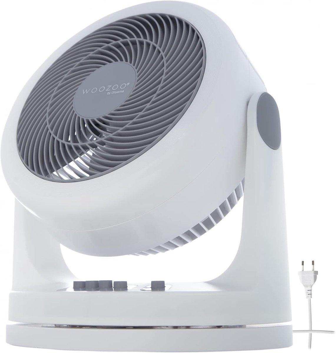 Krachtige en Stille Draagbare Tafelventilator met Oscillatie en Verticaal Kantelen - Ideaal voor Woonkamers tot 33m²