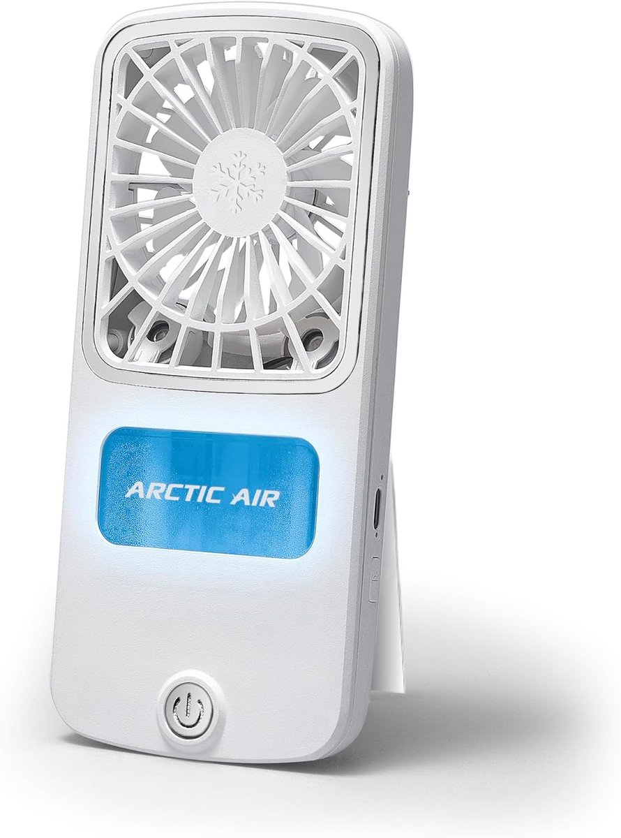 Draagbare Mini-Ventilator met Verstuiver - Stil, Krachtig en Oplaadbaar voor Tot 12 Uur Koeling