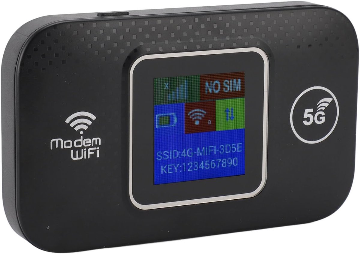 Draagbare 4G LTE WiFi-router tot 300 Mbps - Reis-hotspot met SIM-kaartsleuf voor maximaal 10 apparaten