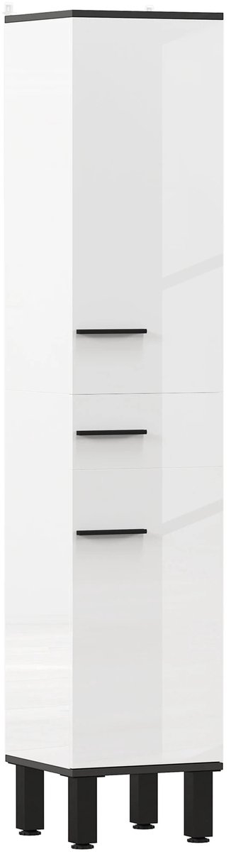 Badkamerkast - Badkamer Kast - Badkamer Kastje - Kolomkast - Badkamerkasten Laag - Badkamerkastje - Badkamer Kastje - Kast - Badkamer - Wit - Badkamerkast - Badkamer Accessoires - Badkamermeubel - Badkamermeubels