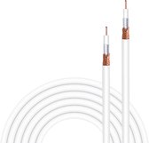 Câble coaxial Technetix COAXIH 4G / LTE en boîte / blanc - 20 mètres