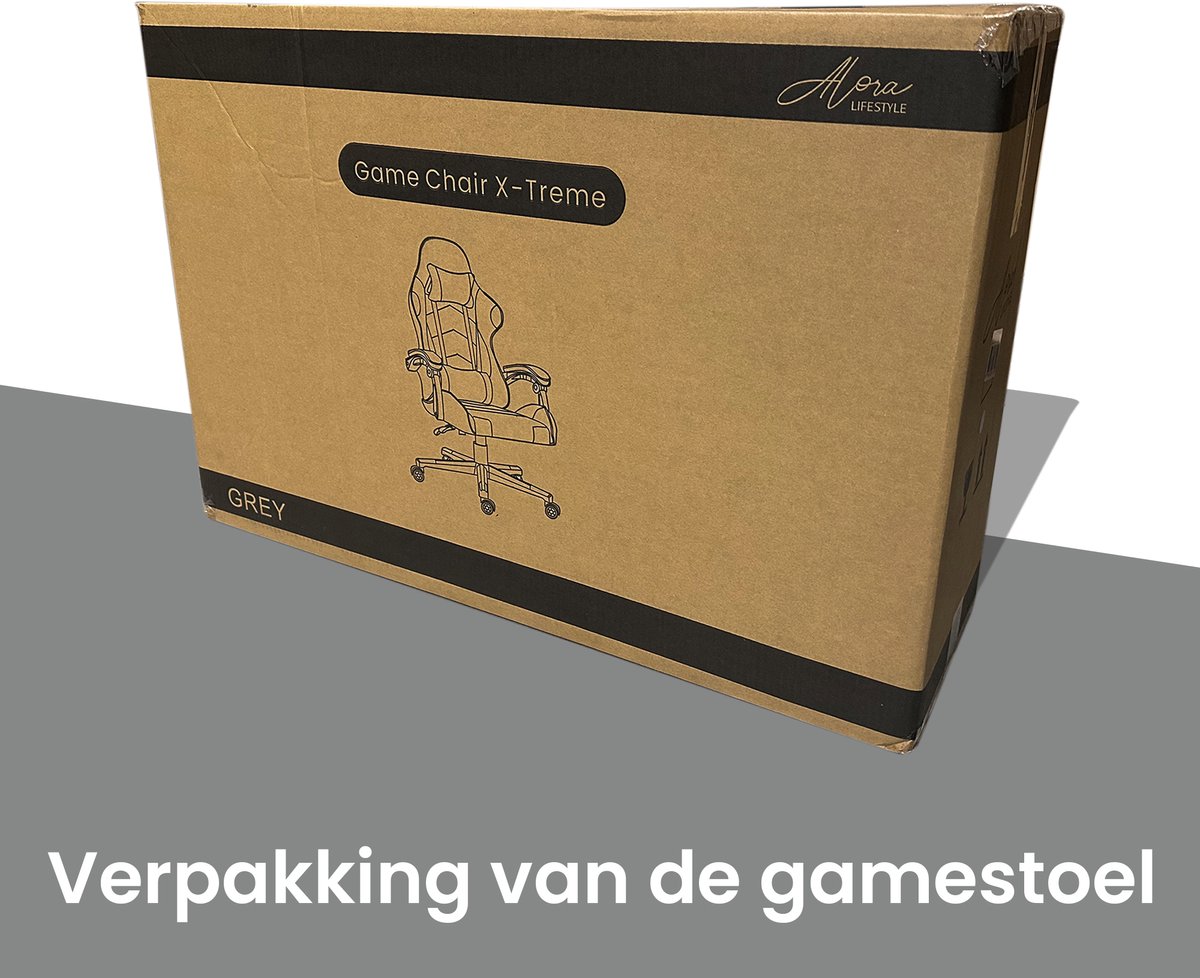 RNL Trading Alora X-TREME Gaming Stoel Grijs/Zwart met - afbeelding 2