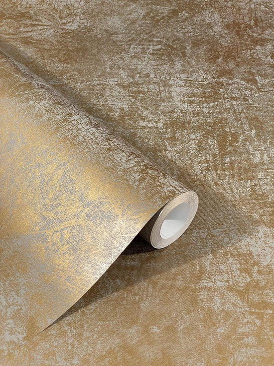 Vliesbehang Goud Klassiek - Modern en Weelderig - 10,05 x 0,53m