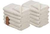 Bol.com Betully ® Magnee - Handdoeken 50 x 100 cm - set van 10 - Hotelkwaliteit – Zware kwaliteit 500 g/m2 Natuur Creme aanbieding