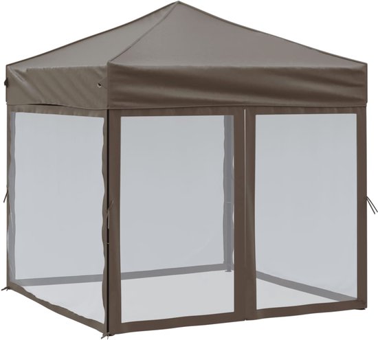 vidaXL Partytent - Inklapbaar - 440x292x315 cm - Zwart