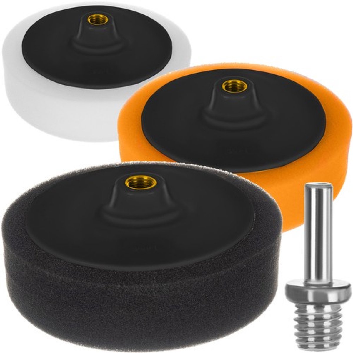Puiquality 3 Grote Polijstschijven 145mm voor Boormachine 3 Hardheden Polijst Set - Polishing - Polijstschijf - Krassen Verwijderen