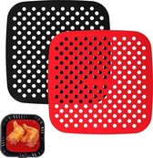 Airfryer Bakpapier - Herbruikbaar - Siliconen - Vierkant - 2 stuks- BPA Vrij - Geschikt voor Airfryer XL &XXL