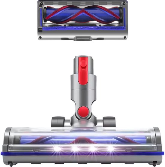 Stofzuigermond - Geschikt voor Dyson steelstofzuiger - Dyson V15 - V11 - V10 - V8 - V7 - Led - Universele Stofzuigermond - Wasbare borstel - Harde Borstel