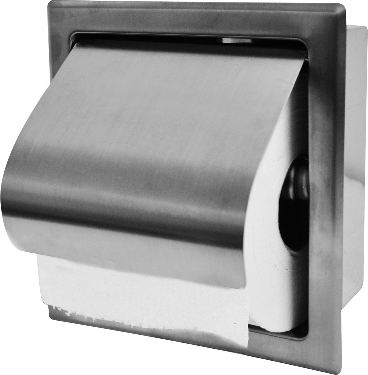 Inbouw toiletrolhouder RVS 16.2 x 15.2 x 7 cm