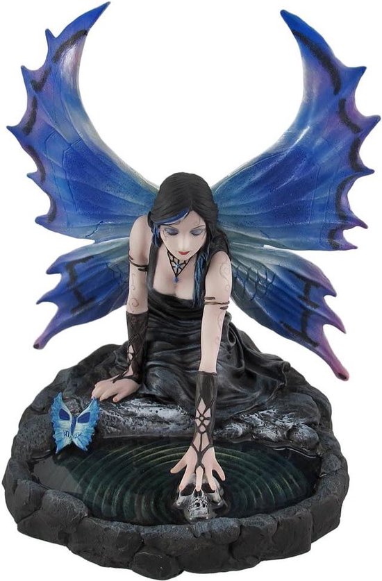 Immortal Flight Fairy Beeldje - Blauw - 18.4 cm