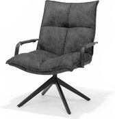 Draaifauteuil Floris - Velvet - Antraciet