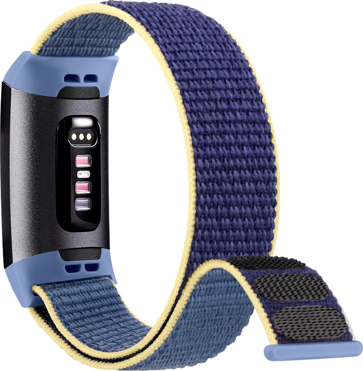 Actie4you® - Nylon bandje - Geschikt voor Fitbit Charge 3 / Fitbit Charge 4 – Bandje voor Fitbit - Blauw