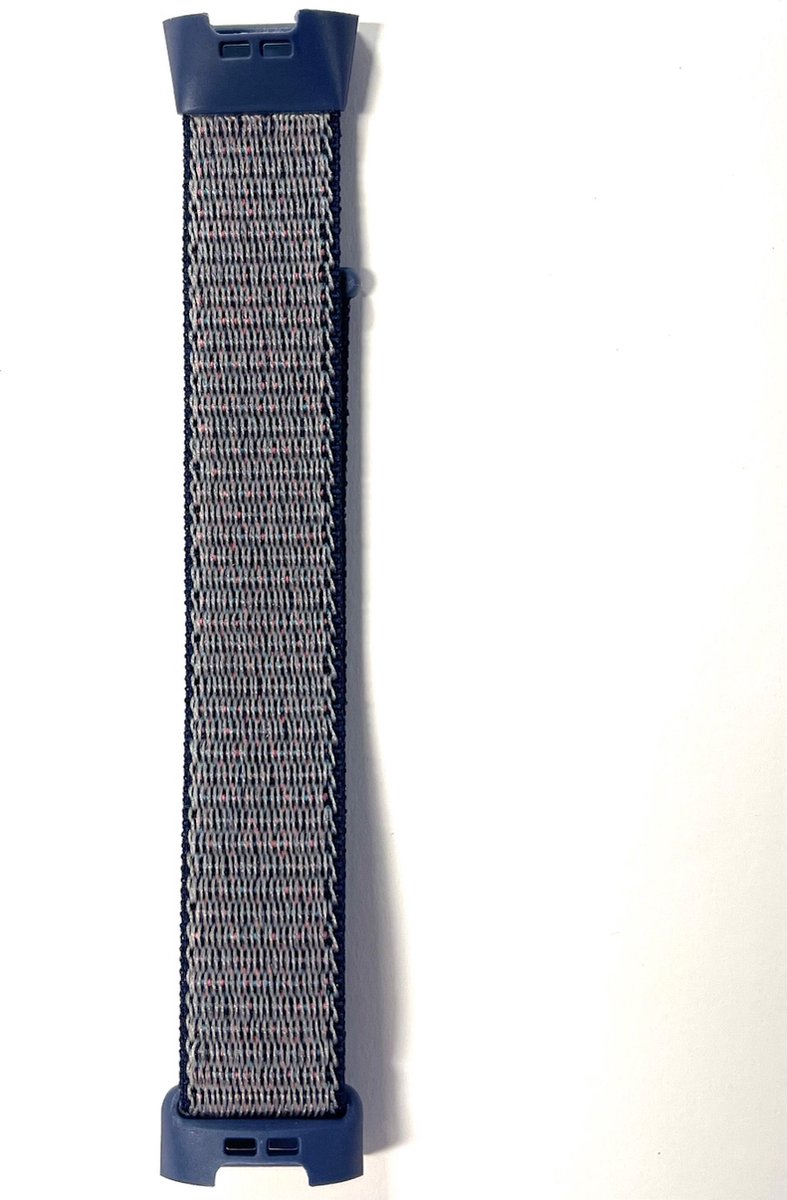 Actie4you® - Nylon bandje - Geschikt voor Fitbit Charge 3 / Fitbit Charge 4 – Bandje voor Fitbit - Grijs Blauw