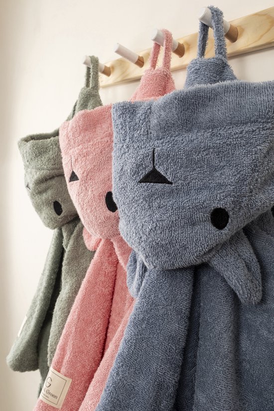 Linden&Green - Peignoir enfant %100 Katoen - Badjas Enfants - Peignoir enfants Filles - Badjas Enfants Filles - Badjas Filles - Badjas enfant - peignoir bébé - Peignoir enfants - peignoir enfants - Rose - 110/116 - 5-6 ans