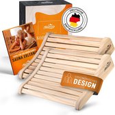 Tapis de douche pliable en bois 59 x 412 Cm, polyvalent pour l'intérieur et