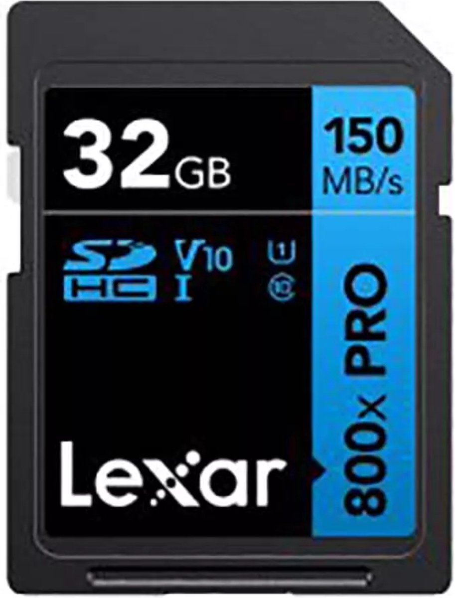 Lexar 32GB SDHC 800x PRO Blue Series UHS-I V10 150Mbs