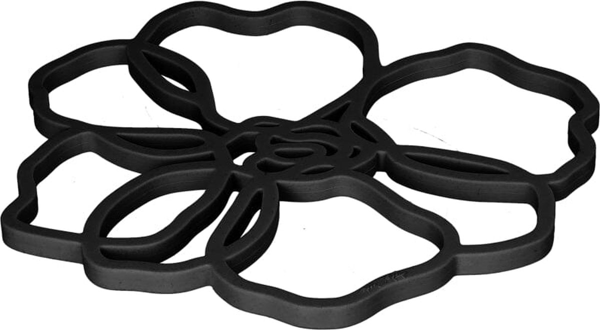Tools2Cook - Siliconen Onderzetter Poppy Black