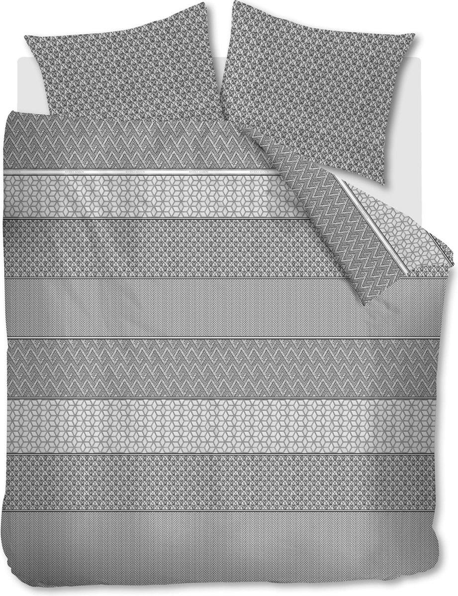 Rivièra Maison - Marley dekbedovertrek - Lits-Jumeaux - 240x200/220 cm - Grijs