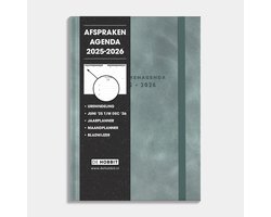 Hobbit - Afsprakenagenda 2025-2026 - 1 week op 2 pagina's - Tijdindeling per uur - Zakelijke Agenda - Harde Kaft - A5 (14,8 x 21,0 cm) - Suèdelook Grijsgroen