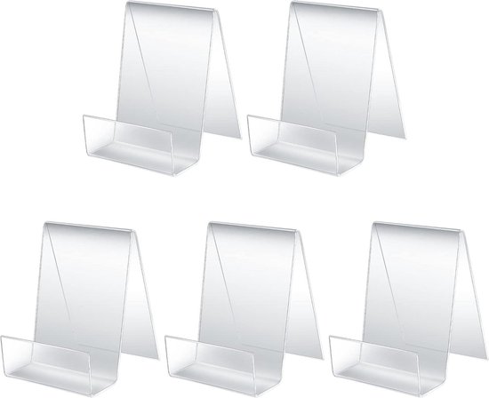 Acryl boekenstandaard, 5 stuks boekensteun, 10,5 x 9 x 7,5 cm, acryl Acryl boekenstandaard, 5 stuks boekensteun, 10,5 x 9 x 7,5 cm, acryl