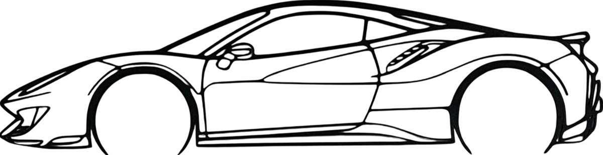 Ferrari wanddecoratie-Ferrari 488-houten wandbord-Ferrari 488 kunst - mancave - muurdecoratie - sportwagen - supercar